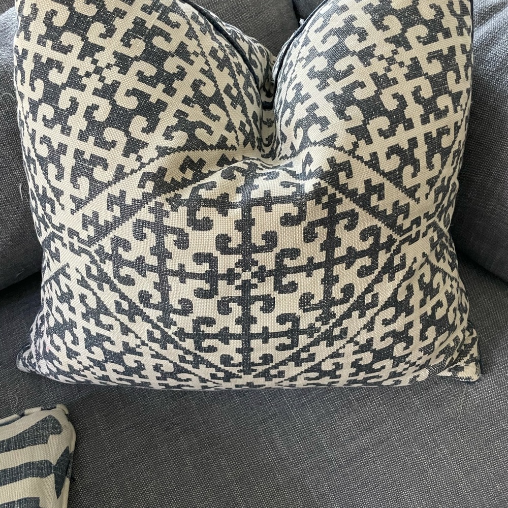 Designer pillow covers for 22x22 pillows. Set of 2